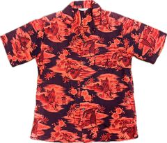 IOLANIハワイ製ヴィンテージアロハMサイズ希少上品フローラル 