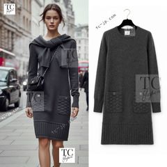 シャネル カーディガン ベスト CHANEL ネイビー ゴールド メタリック パール トリミング カール ラガーフェルド セット 豪華 新品同様 38 シャネル カーディガン ベスト CHANEL ネイビー ゴールド メタリック