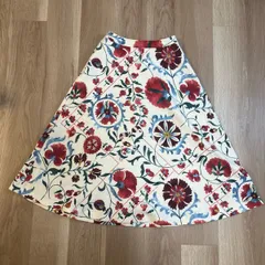 【228350】Lily Brown リリーブラウン  膝丈スカート　フレア　花柄　ポリエステル　ファスナー　0  ・ マルチカラー