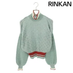 マメクロゴウチ  18AW  MM18AW-KN068 クロップドクロシェットセーターニット レディース 1