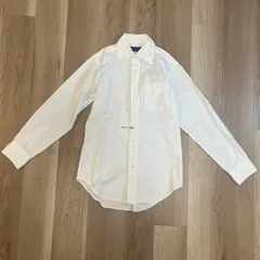 【229720】Maker's Shirt メーカーズシャツ鎌倉  長袖シャツ　Yシャツ　トップス　コットン100％　クリーニング済　38/82 メンズ  ・ ホワイト