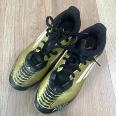 【229773】adidas アディダス  キッズ F50 MESSI LEAGUE TF　メッシ　トレーニングシューズ　サッカー　ターフ用　23ｃｍ メンズ  ・ IG9277 ゴールド