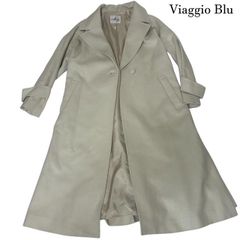 Viaggio Blu ロングコート ライトグレー アンゴラ ベルト Aライン 
