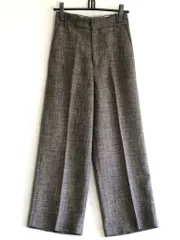 【227950】クリーニング済 Adam et Rope' アダム エ ロペ  リネンライクキャンバススラックス　厚生地　ポリレーヨン  ・36 GAS02030 ブラック