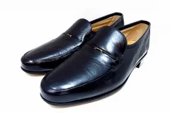 【229586】＜ヴィンテージ＞ BALLY バリー  本革レザー BALLYロゴ スモールビット ローファー 約25.5ｃｍ メンズ  7.5M ブラック