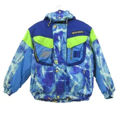 デサント ナイロンジャケット アウター 中綿入り スキーウエア 日本製 メンズ Mサイズ 紺×青 DESCENTE 【中古】