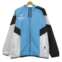 ミズノ パーカー アウター ウィンドブレーカー N-XT スポーツウエア 大きいサイズ メンズ XLサイズ 水色×白×黒 Mizuno 【中古】のサムネイル