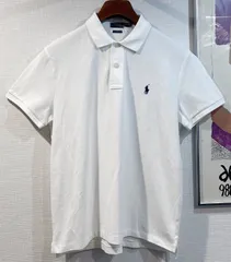 POLO ralph lauren【ラルフローレン】ビンテージ CLASSIC FIT【クラシックフィット】白【鹿の子コットン】無地 ポロシャツ【サイズL】 EG0565-8