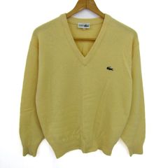LACOSTE ラコステ ニット イエロー ベスト ニット ワンポイント 黄色 