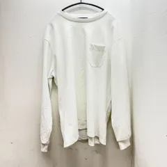 HANDROOM ハンドルーム POLYESTER COTTON FEEL T-SHIRT LONG SLEEVE 長袖Tシャツ 8001-1202 ホワイト size:XL【中目黒B04】