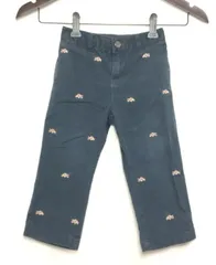【229296】POLO RALPH LAUREN ラルフローレン  キッズ　デニムパンツ　ジーンズ　ウエストゴム仕様　コットン100％　乗り物柄　24M/90/50  ・ ネイビー