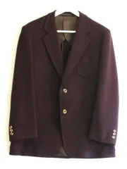 【231066】 DOUBLE KNIT JERSEY Gy Foster ウール　テーラードジャケット　英国製 メンズ ボルドー