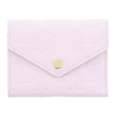 LOUIS VUITTON ルイ・ヴィトン ポルトフォイユ･ヴィクトリーヌ 三つ折り財布 M29460 レディース モノグラムアンプラント ピンク ゴールド金具 中古