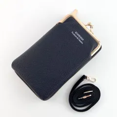 スマホショルダー スマホポーチ がま口 2WAY PUレザー 6色 レディース 斜め掛け 財布 軽量