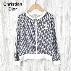 Christian Dior クリスチャンディオール トロッター ロゴ総柄 ナンバリング ストレッチ フルジップアップ パーカー ネイビー レディース 長袖 トップス y2kのサムネイル