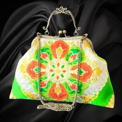 【No.876】着物リメイクバッグ、和風オリジナルバッグ、着物ショルダーバッグ
