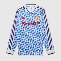 【送料無料・匿名配送】adidas Originals アディダス オリジナルス マンチェスターユナイテッド 1990 公式 復刻 長袖 アウェイシャツ 新品 正規品