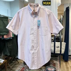 90's 【USA製】ビンテージ【ブルックスブラザーズ】Brooks Brothers【白×赤ストライプ】コットン【半袖シャツ】ボタンダウンシャツ【16】 EG2209-3-70