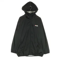 FILA フィラ ワンポイントロゴ 長袖 ジップジャケット L ブラック フーディー レディース 古着のサムネイル