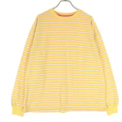 niko and... ニコアンド ボーダー柄 マルチカラー 長袖 カットソー M イエロー系 メンズ 古着のサムネイル