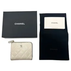 【玉津店 中古】CHANEL シャネル コインパース マトラッセ ホワイト キャビアスキン A3999 TA2600769