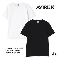 [新品/人気品番] AVIREX 《DAILY/デイリー》RIB S/S CREW NECK T-SHIRT　アヴィレックス　リブ　Tシャツ