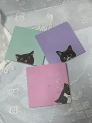 猫様付箋メモ3カラーワンセット