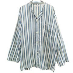 PIERRE BALMAIN ピエールバルマン ストライプ柄 長袖 ルームウェア L 青緑系 メンズ 古着