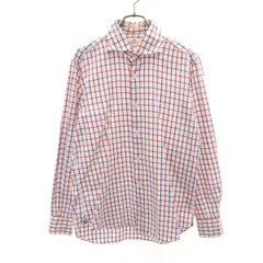 BEAMS HEART ビームスハート チェック柄 長袖 シャツ M ホワイト系 メンズ 古着