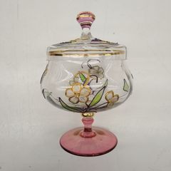 新品 ベネチアングラス 水色のシュガーポット ボンボン入れ - メルカリ