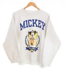 ヴィンテージ Vintage 90s USA製 Hanes Disney Mickey Mouse Sweat ディズニー ミッキーマウス スウェット 霜降り L スウェット グレー Lサイズ 103MT-4415