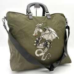 PRADA / ドラゴントートバッグ PRADA プラダ トートバッグ 2WAYショルダー ハンドバッグ ドラゴン 龍