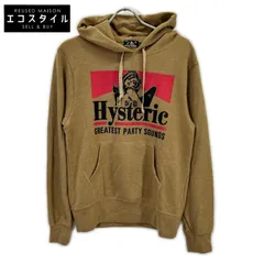 HYSTERIC GLAMOUR ヒステリックグラマー 02203CF07 ﾌﾞﾗｳﾝ GREATEST PARTY SOUNDS ﾊﾟｰｶﾌｰﾃﾞｨ S