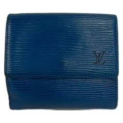 LOUIS VUITTON(ルイヴィトン) Wホック財布 エピ ポルト モネ・ビエ カルト クレディ M63485 トレドブルー レザー