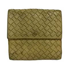 BOTTEGA VENETA(ボッテガヴェネタ) Wホック財布 イントレチャート 163240 アイボリー レザー