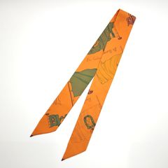 未使用⭐️ HERMES プリーツスカーフ 【 船の手摺 】付属付き
