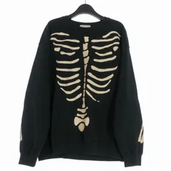 フラグスタフ FLAGSTUFF 20AW BONE SWEAT クルーネック スウェット トレーナー 長袖 L ブラック 黒 20AW-FS-67のサムネイル