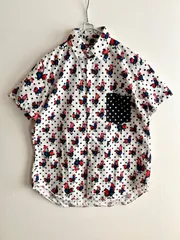 美品❗️ BLACK COMME des GARCONS ブラックコムデギャルソン ニワトリ柄 切り替え 半袖シャツのサムネイル