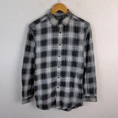 AUTHENTIC SHIRT FLANNEL オーセンティックシャツフランネル ネルシャツ チェック柄 ブラック Mサイズ メンズ 古着 アメカジ ストリート