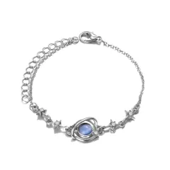 ブレスレット レディース シルバー 星 星座 惑星 モチーフ 韓国風 上品 きれいめ 個性 デート 女子会 お出かけ 誕生日 記念日 プレゼント 人気