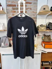 アディダス ブラック トレフォイル 半袖 Tシャツ