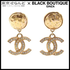 シャネル CHANEL イヤリング ゴールド メタル ココマーク ラインストーン ヴィンテージ コスチュームジュエリー レディース 101863097