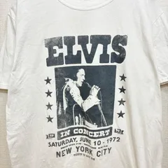 エルビスプレスリー エルヴィスプレスリー Tシャツ Lサイズ 古着 オフィシャル バンドTシャツ ミュージックTシャツ クラシック ロック バンティー バンT メンズ プリント グラフィック ユニセックス 半袖 夏物 夏服 ユーズド アメカジ アメリカン 輸入のサムネイル