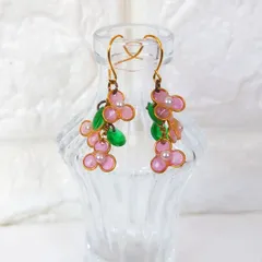 no.589　レジン　紫陽花　ゆらゆら　ピアス　イヤリング　ハンドメイド