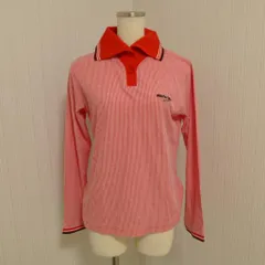 美品　マリクレール  ポロシャツ  L  レッド×ホワイトのサムネイル
