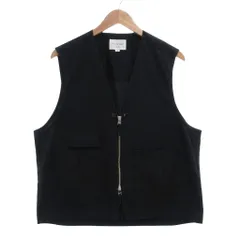 スティルバイハンド STILL BY HAND 美品 コットンナイロンタイプライターベスト ジップアップ 無地 46 黒 ブラック VE01221 /MGのサムネイル