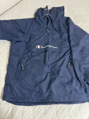 チャンピオン ジャパン 刺繍 ロゴ Anorak（アノラック） ウィンドブレーカー - Lサイズ ネイビー