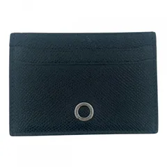 【中古】 BVLGARI ブルガリ30405  クレジットカードケース名刺入れ ロゴ金具  黒xブルー  26011876 SAのサムネイル