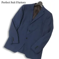 P.S.FA パーフェクトスーツファクトリー 春夏★ 背抜き ストライプ テーラード ジャケット 大きいサイズ Sz.102AB8 メンズ