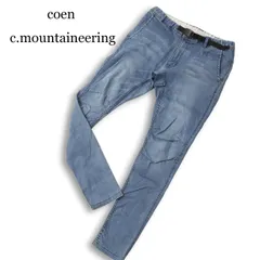 coen c.mountaineering コーエン ストレッチ★ ウォッシュ加工 スキニー クライミング デニム パンツ ジーンズ Sz.S メンズのサムネイル